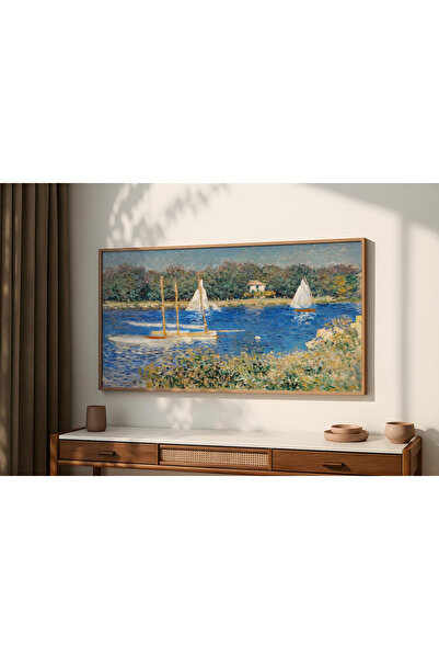 woodhomeworks Tek Parça Gerçek Ahşap Yatay Panorama Çerçeveli Tablo güzel ortam