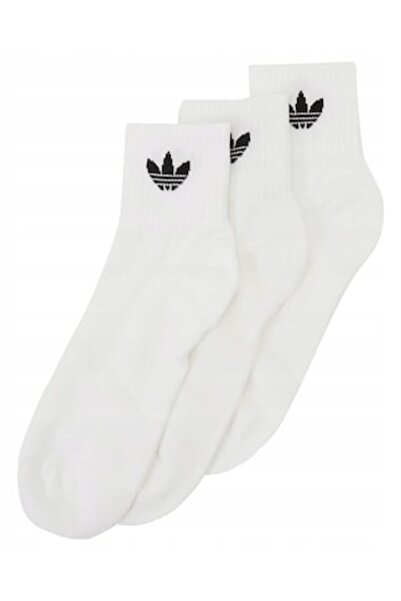 adidas Set of 3 Pairs of Men's Socks, Adidas, Cotton, White Logo Above Ankle