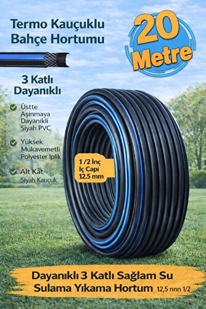 plant-home Termo gumeni baštenski crevo 20 metara 3-slojno izdržljivo crevo z...