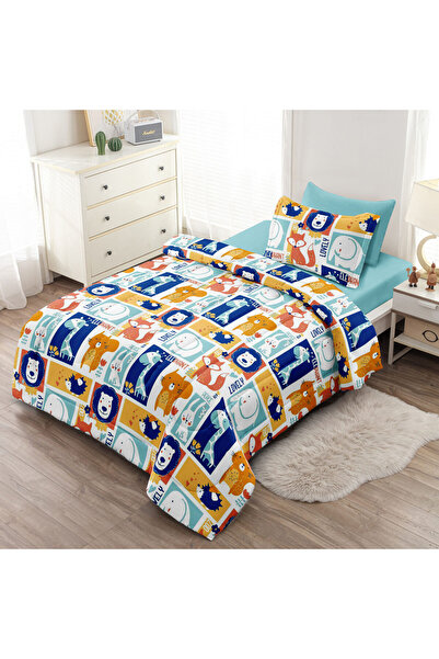 Orange Bed & Bath Lovely Animals Twin | Small Single Duvet Set, 4 Pieces