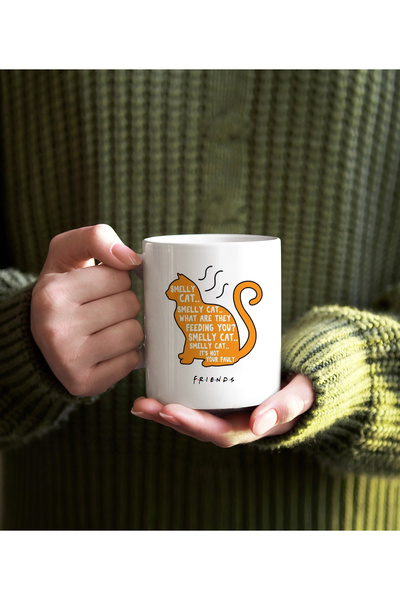 Darkia Smelly Cat Cat Design Printed Gift Porcelain Mug