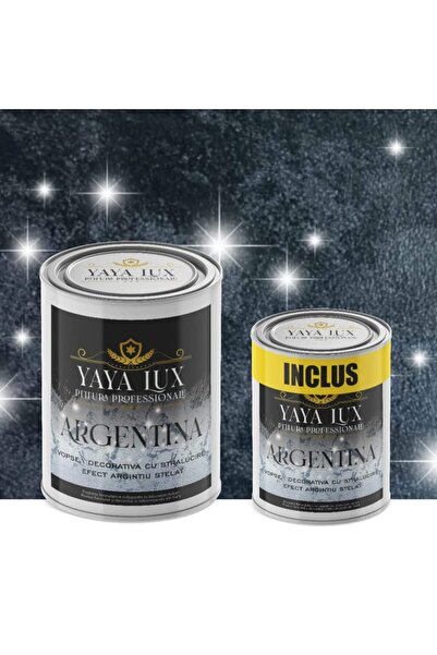 YaYa Color Pachet 2.5 L + 1 L Inclus, Vopsea Decorativa de Lux Argentina, Neg...