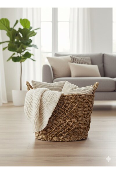 PANALI Οβάλ Οργανωμένο Καλάθι Μεγάλο 42x30x29 εκ.