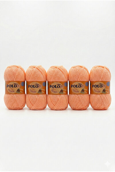 Polosu Lüx Patiklik El Örgü İpi 5 Adet (5’li Avantaj Paket)-NO:379(YAVRU AĞZI)