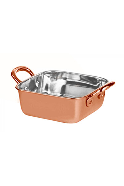 Culinaro Square stainless steel roaster tray with copper coating 13.75x5.25cm...