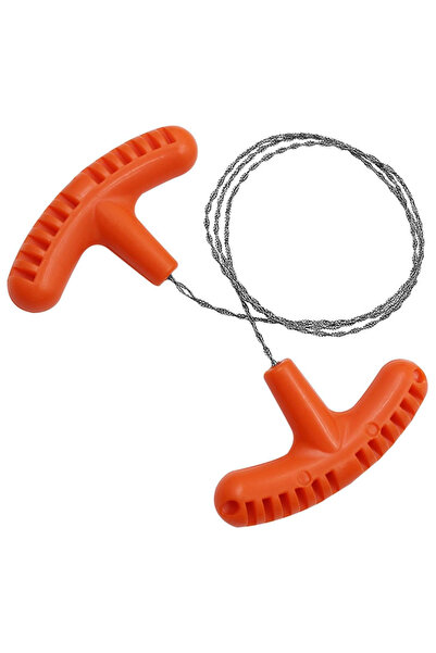 usin Taşınabilir Kamp ve Survival El Cep Tipi Paslanmaz Çelik Halat Odun Plas...