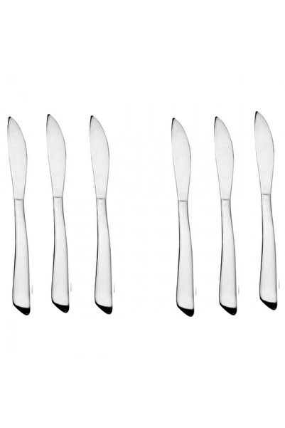 Culinaro Set of 6 large main knives ROSE 4mm, stainless steel