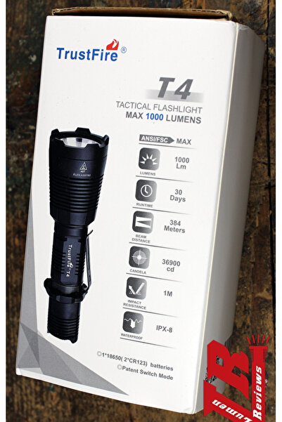 TrustFire T4 TACTICAL FLASHLIGHT MAX 1000 LUMENS