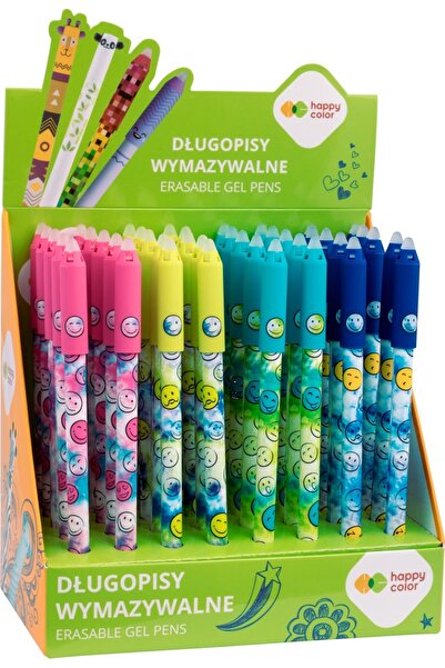 HAPPY COLOR Roller gel cu rescriere, 0.5 mm, gel albastru, Smile, 40 buc/set,...