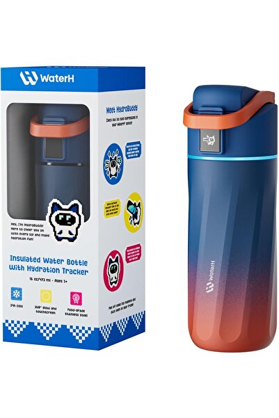 WATERH زجاجة مياه ذكية للأطفال من بوست مزودة بخاصية التذكير والتتبع، خالية من...