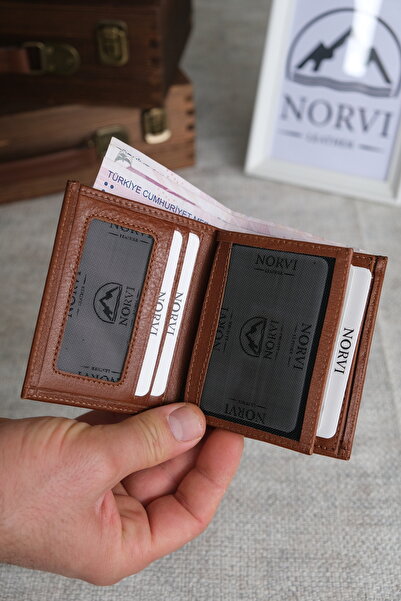 Norvi Leather Genuine Leather Wallet with Coin Compartment 1288