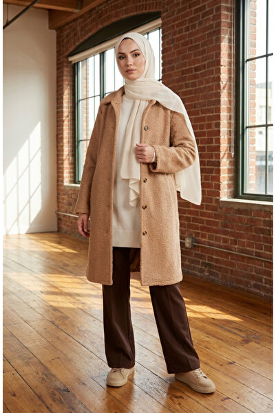 sefamerve Șapcă de iarnă cu nasturi 2220-05 Bej