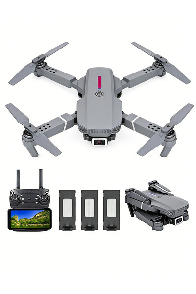 EGG Gray 4K Dual Camera Mini Drone – WiFi FPV, Foldable Quadcopter, Headless ...