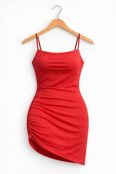 MEVABU Backless Gathered Side Mini Nightgown