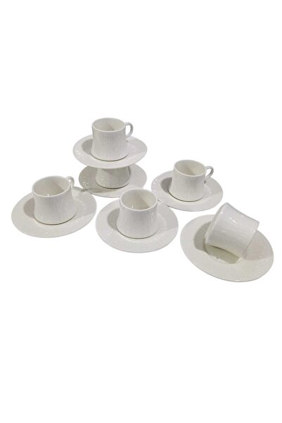 ÖZLİFE Sima Porselen 6 Kişilik Kahve Fincan Takımı R3-KAKTÜS