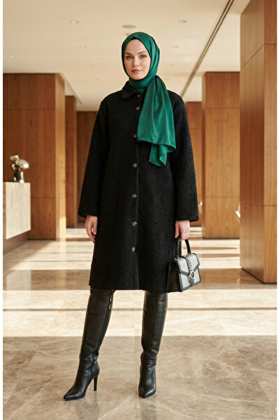 sefamerve Șapcă de iarnă cu nasturi 2220-06 Negru