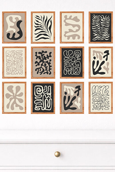 UNT Set de pictură murală modernă cu aspect de cadru din 12 piese – 15x20 cm ...