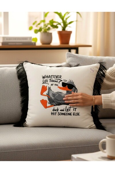 shules collection ПАТИЦА БРОДИРАНА ПАТИЦА С РЪБА ЧЕРЕН ПОДУШКА С РЪБА (43 x 4...