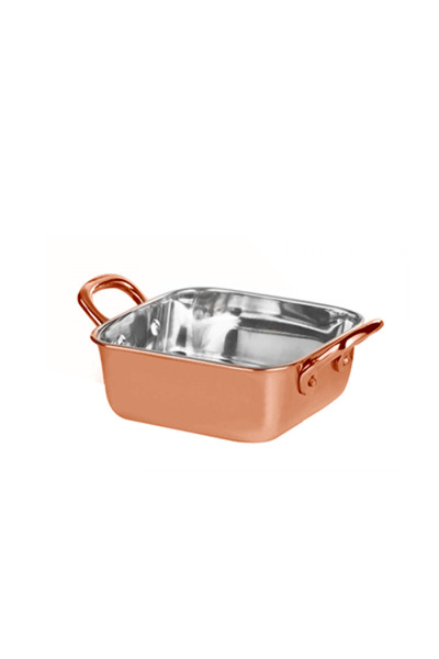Culinaro Square stainless steel roaster tray with copper coating 11.5x4.75cm ...