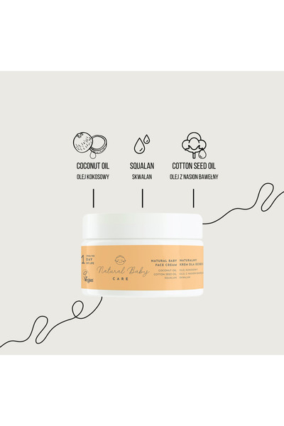 Natural Baby Care Crema de fata naturala pentru bebelusi 0+ luni, 50ml