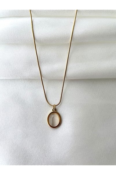 Modesa bijuteri Moonstone Necklace - Natural Stone Steel Necklace with White Stone - Shipped in Boxed Packaging