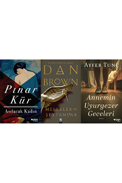 Can Yayınları ASILACAK KADIN + MELEKLER VE ŞEYTANLAR + ANNEMİN UYURGEZER GECE...