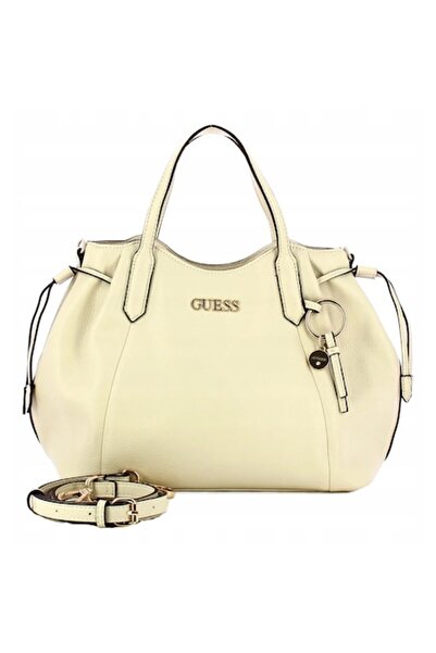 Guess Women's Handbag Cream Medium Leather