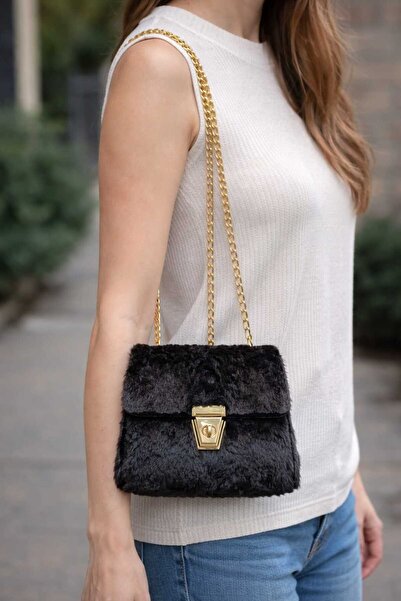 Malkan Kadın Peluş Kutu El Ve Omuz Çantası