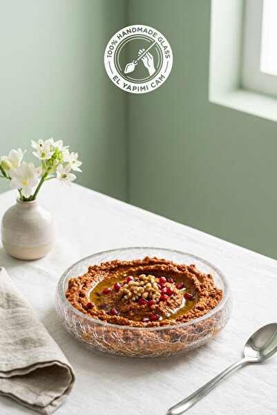 Glamis Selen Concept Gravel Model Handmade Medium Size Glass Presentation Bowl