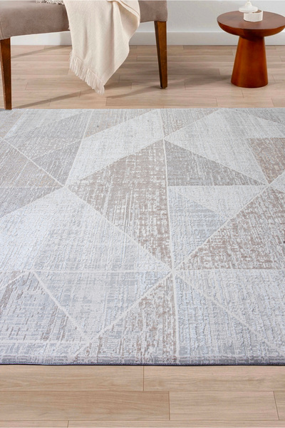 ANUTYA HOME Bej Bohem Stil Premium Halı Toz Tutmaz Saçaklı Makinede Yıkanabilir