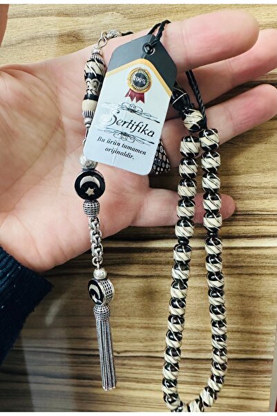 ÇELİKSİLVERTAKI Erzurum Oltu Prayer Beads with Heavy Workmanship and Silver T...