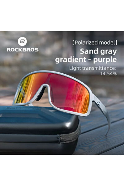 No branded ROCKBROS polarized / photochromic sunglasses, windproof cycling gl...