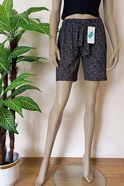 VİP BERA TEKSTİL Kadın Desenli Yumuşacık Esnek Günlük Penye Şort