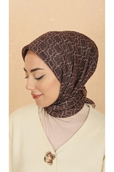 locella Soft Pamuk Eşarp Kahve-3