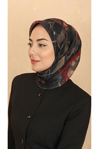 locella Soft Pamuk Eşarp Siyah Kırmızı