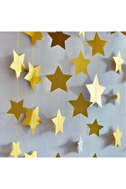 BEST PARTİ Sarkıt Yıldız Süs 5 Metre Gold