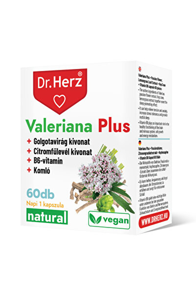 Dr Herz Capsule vegane Valeriana Plus 60 buc
