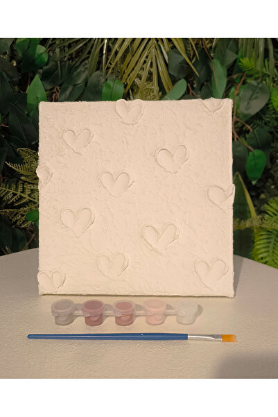 Fİ TASARIM DOKULU EL YAPIMI TUVAL BOYAMA SETİ 20X20 CM