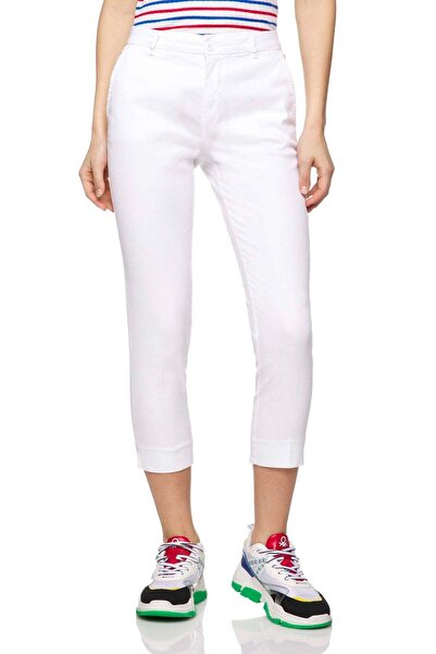 United Colors of Benetton White Women / Girls Kdn_ Transitional Chino Model C...