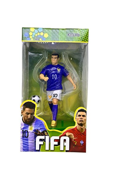 JPT Figurină de fotbal de 16 cm, alb-albastru, MBappe