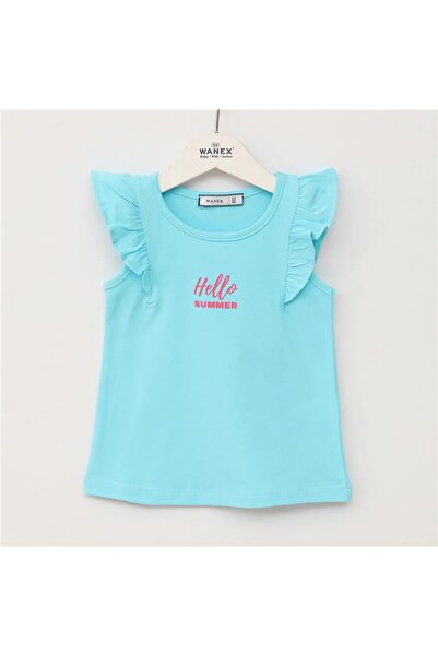 WANEX Κοριτσίστικο κοντομάνικο μπλουζάκι - SP240204 - Τιρκουάζ