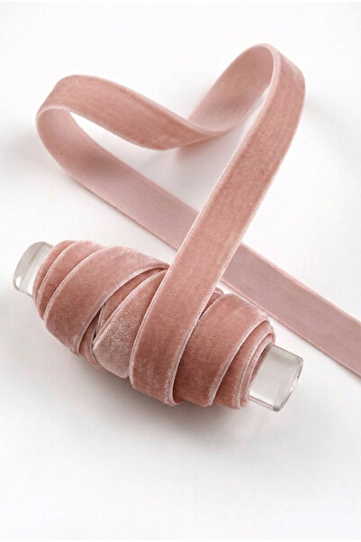 ZEYMERADE Pastel Pink Velvet Ribbon 1cm 5m, Bride, Groom, Bohça, Engagement, ...