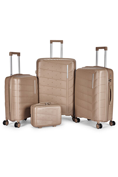 LİMRA طقم شنط سفر مكون من 4 حقائب أمتعة بعجلات و بتصميم صلب وقوي مصنوع من ماد...