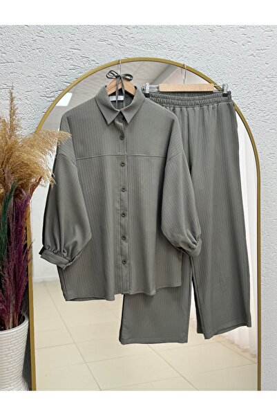 MİHRA STORE Behin Shirt with Embellishments on the Front Piped I Dubai Pants ...