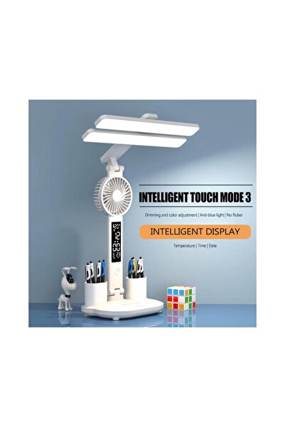 OEM Rechargeable Table Lamp with Fan, LED Display with Clock, Multifunctional...