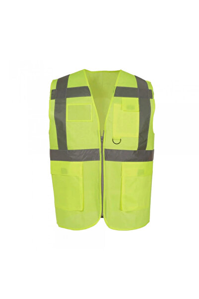 Netto İş Elbiseleri سترة تحذير للمهندسين بلون واحد، عبوة من 5 قطع