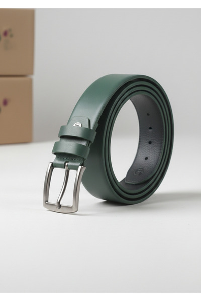 Growish Genuine Leather Stainless Buckle Luxury Bridged Dark Green Sports Cla...