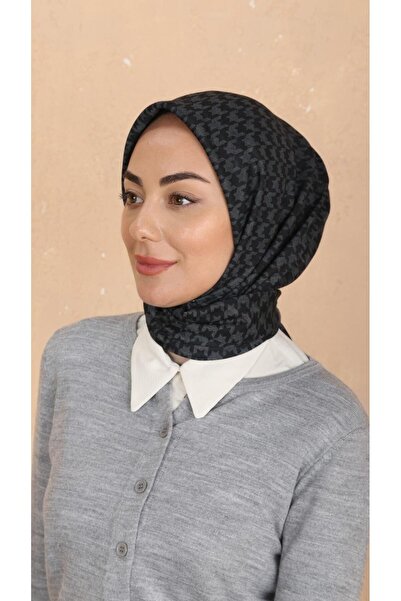 locella Soft Pamuk Eşarp Siyah Gri