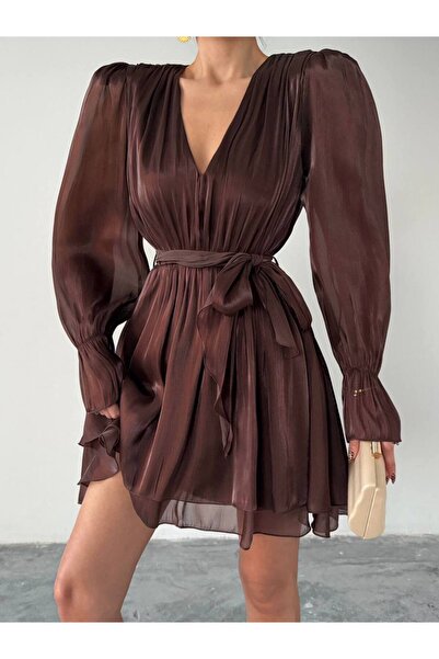 salome butik ŞİFON MİNİ ELBİSE