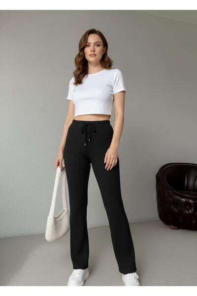 Ventuno Giyim Women's Elastic Waist Casual Comfortable Corded Fabric Sweatpan...